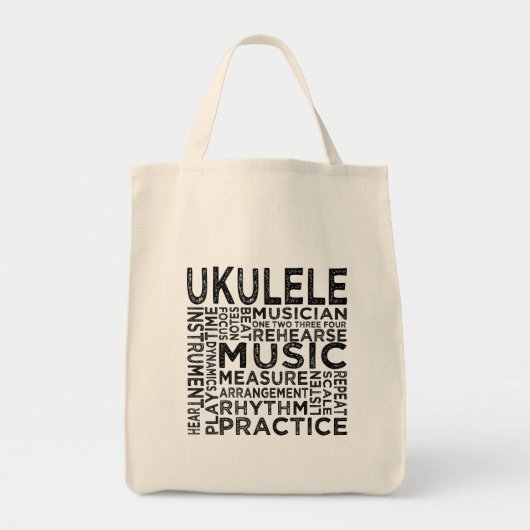 Ukulele Typografie Tragetasche (Vorne)