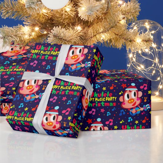 Ukulele Ukkiy Geschenkpapier (Feiertage)