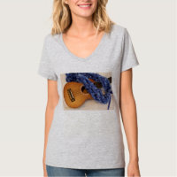 Ukulele und blaue Leu