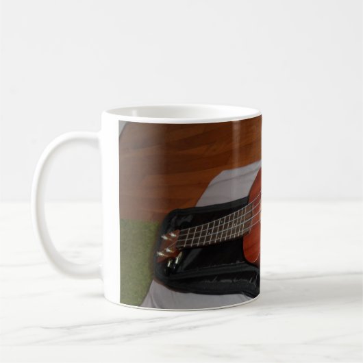 Ukulele und Fall-Tasse Kaffeetasse (Links)