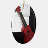 Ukulele und Songbook Keramik Ornament (Links)