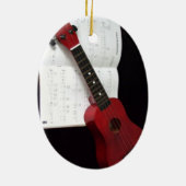 Ukulele und Songbook Keramik Ornament (Hinten)
