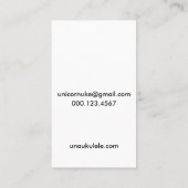 Ukulele-Visitenkarte Visitenkarte (Rückseite)