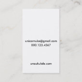 Ukulele-Visitenkarte Visitenkarte (Rückseite)
