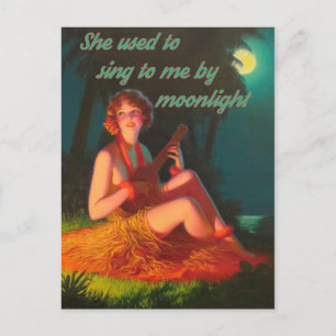 Ukulele von Moonlight Postcard Postkarte