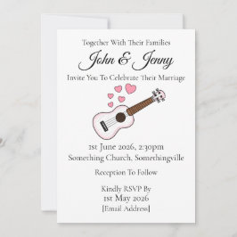 Ukulele Wedding Invasion Uke Player Musicians Einladung