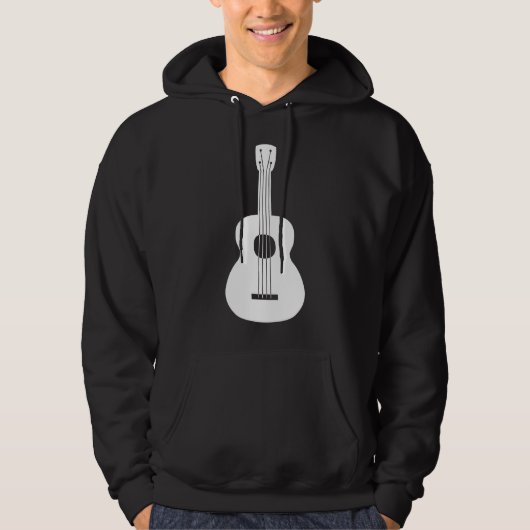 Ukulele - Weiß Hoodie (Vorderseite)