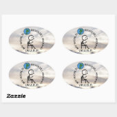 Ukulele - Weltumdrehungen um Oval Sticker (Blatt)