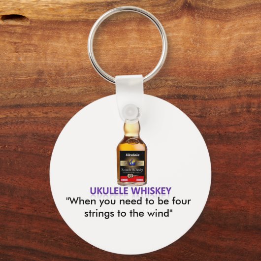 Ukulele Whiskey Schlüsselanhänger (Vorderseite)