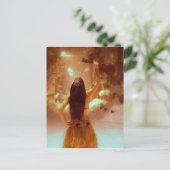 Ukulele Winterwunderland Postkarte (Stehend Vorderseite)