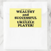 Ukulele Wohlhabende und erfolgreiche rechteckige A Rechteckiger Aufkleber (Tasche)