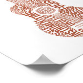 Ukulele Word Cloud Ukulele Player Hawaiian Poster (Ecke)