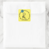 Ukulele - World Revolves Around Square Sticker (Tasche)