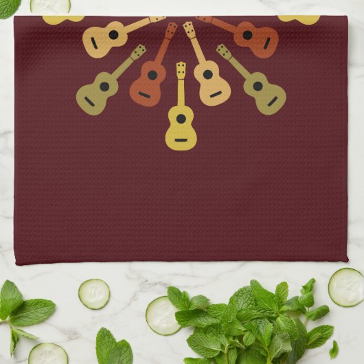 Ukulelegewohnheits-Geschirrtücher Küchentuch (Gefaltet)