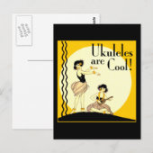 Ukulelen sind cool! Postkarte (Vorne/Hinten)