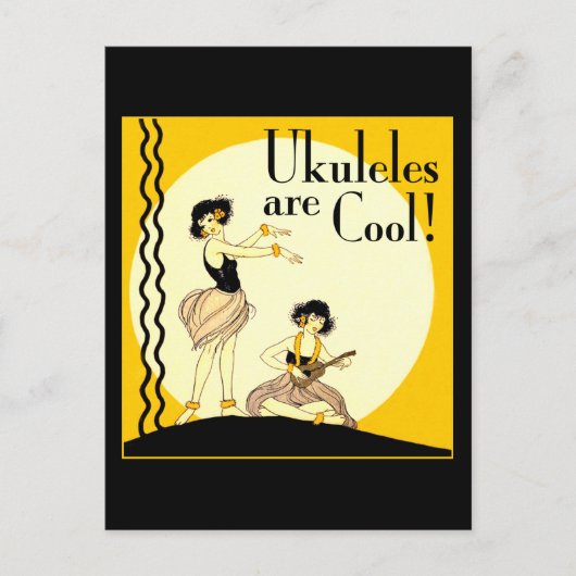 Ukulelen sind cool! Postkarte (Vorderseite)