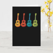 Ukuleles Retro Karte (Gelbe Blume)