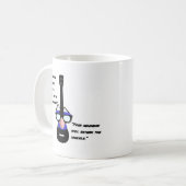 Ukuleles und Rasenmäher Kaffeetasse (Vorderseite Links)