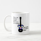 Ukuleles und Rasenmäher Kaffeetasse (Links)
