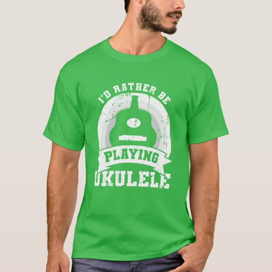 Ukulelist Zitat retro T-Shirt (Vorderseite)