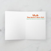 Ula, exotische Hula Katzen-Karte von Kunst Denis Karte (Innenseite)