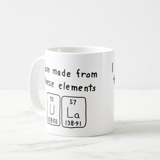 Ula Periodenname Tasse (Vorderseite Links)