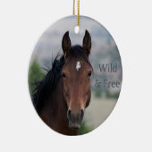 Ula: Pryor Mountain Wild Mustang Keramik Ornament (Rechts)