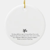 Ula: Pryor Mountain Wild Mustang Keramik Ornament (Hinten)