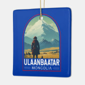 Ulaanbaatar Mongolei - Falconeria Locarno Vintag Keramikornament (Links)