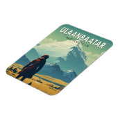 Ulaanbaatar Mongolei - Falconeria Locarno Vintag Magnet (Linke Seite)