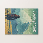 Ulaanbaatar Mongolei - Falconeria Locarno Vintag Puzzle (Horizontal)