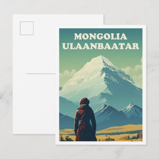 Ulaanbaatar Mongolia Postkarte (Vorne/Hinten)