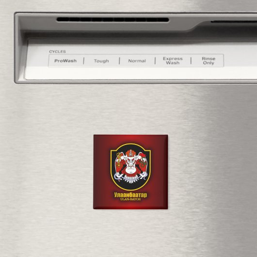 Ulan Bator Emblem Magnet (In Situ (Geschirrspüler))