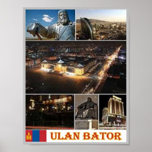 Ulan Bator - Mongolei - Mosaik - Poster