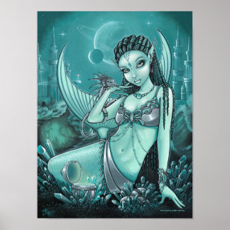 Uli Alien Mermaid Crystal Dragon City Poster