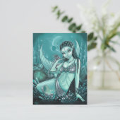 Uli Celestial Alien Mermaid Fee Dragon Postcard Postkarte (Stehend Vorderseite)