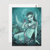 Uli Celestial Alien Mermaid Fee Dragon Postcard Postkarte (Vorne/Hinten)