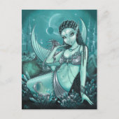Uli Celestial Alien Mermaid Fee Dragon Postcard Postkarte (Vorderseite)
