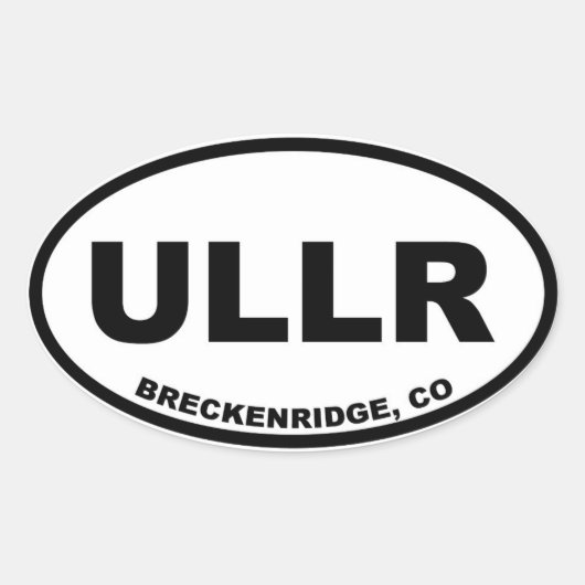 ULLR Breckenridge Colorado Ovaler Aufkleber (Vorderseite)