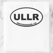 ULLR Breckenridge Colorado Ovaler Aufkleber (Tasche)