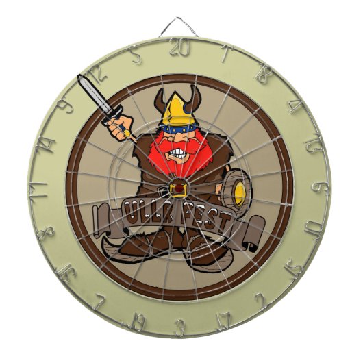 Ullr Fest Happy Ski viking Dartboard Dartscheibe (vorne)