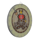 Ullr Fest Happy Ski viking Dartboard Dartscheibe (Vorderseite Links)