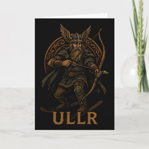 Ullr Nordgottheit des Bogenschießens und Skifahren Karte