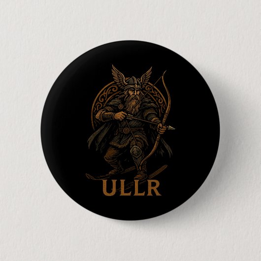 Ullr Norse God Of Archery And Skiing  Button (Vorderseite)