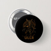 Ullr Norse God Of Archery And Skiing  Button (Vorne & Hinten)