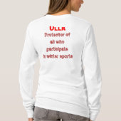 Ullr Schnee-Gott Hoodie T-Shirt (Rückseite)