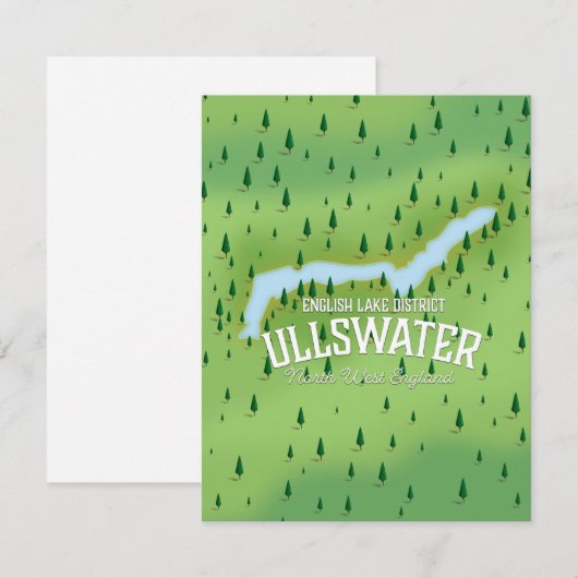 Ullswater Lake District Reiseplan Poster. (Vorne/Hinten)