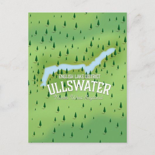Ullswater Lake District Reiseplan Poster. Postkarte (Vorderseite)