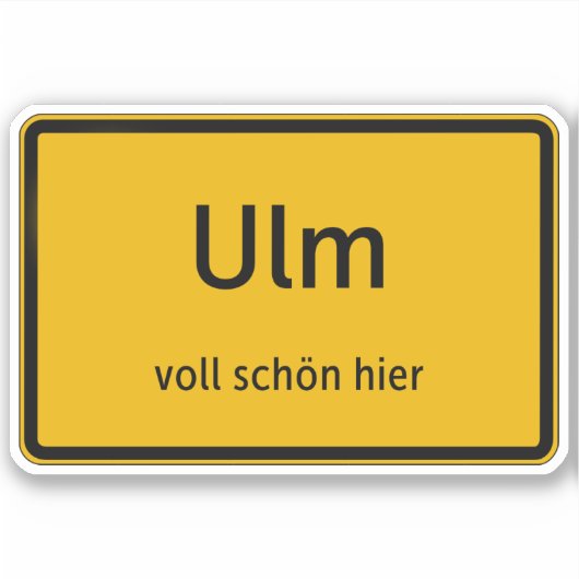 Ulm Aufkleber Sticker Autoaufkleber (Vorderseite)