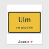 Ulm Aufkleber Sticker Autoaufkleber (Blatt)